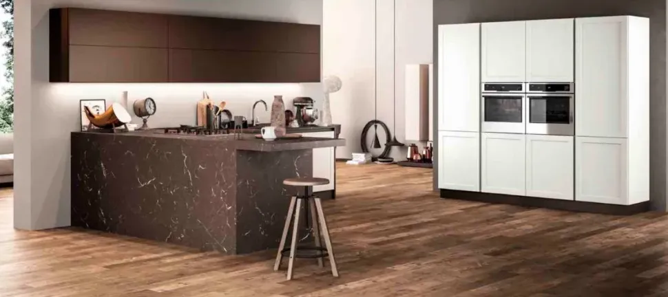 Cucina bianca moderna lineare Frame 3 Arredo3 a soli 10300 Euro