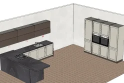 Cucina bianca moderna lineare Frame 3 Arredo3 a soli 10300 Euro