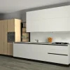 Cucina bianca moderna lineare Infinity Stosa