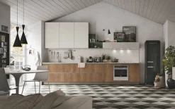 Cucina bianca moderna lineare Infinity Stosa