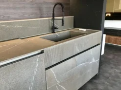 Cucina Binova design lineare tortora in kerlite Atelier gres  pb20/22