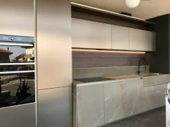 Cucina Binova design lineare tortora in kerlite Atelier gres  pb20/22