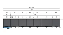 Cucina blu design lineare Tropea/piana Imab