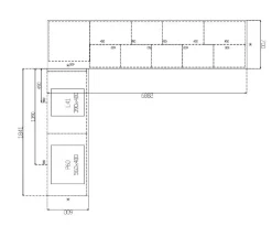 Cucina blu moderna ad angolo Collezione esclusiva Moderna outlet  a soli 4000€