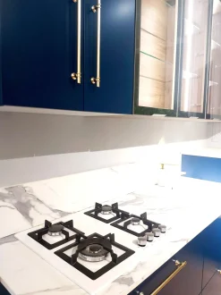 Cucina blu moderna ad angolo Collezione esclusiva Moderna outlet  a soli 4000€