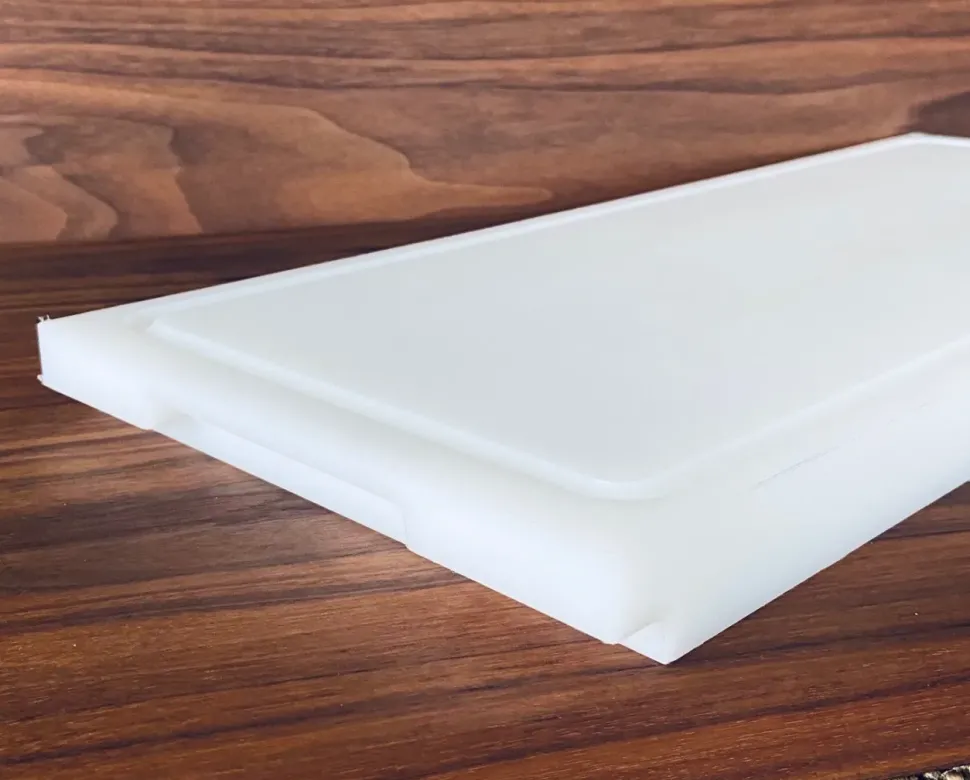 Cucina Boffi design lineare bianca in hpl Tagliere grand chef