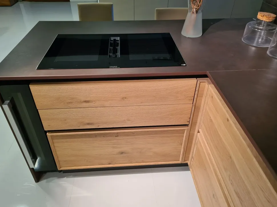 Cucina California moderna rovere chiaro con penisola Ar-due