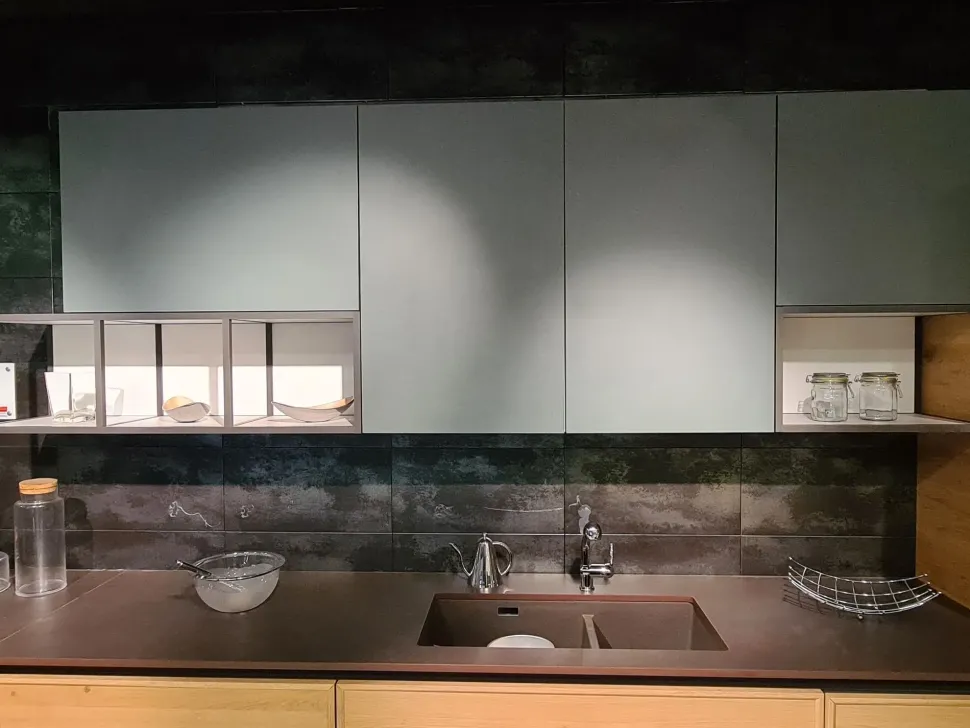 Cucina California moderna rovere chiaro con penisola Ar-due