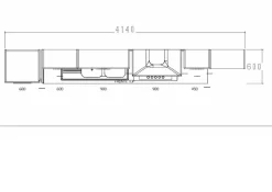 Cucina Capri rovere decapato e bianco moderna altri colori lineare Imab group