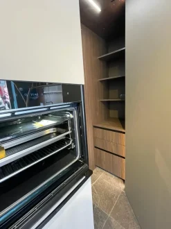 Cucina Cesar moderna ad angolo tortora in laminato opaco Maxima 2.2