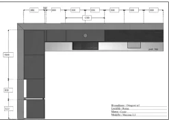 Cucina Cesar moderna ad angolo tortora in laminato opaco Maxima 2.2