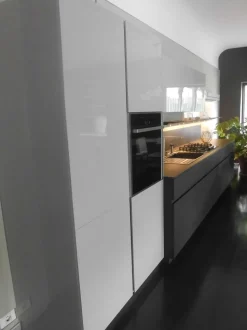 Cucina Cesar moderna lineare altri colori in vetro Maxima 2.2 - vetro lucido e laccato strutturato
