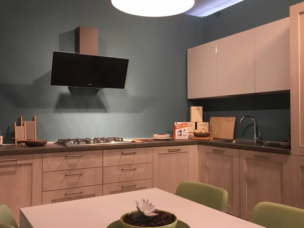 Cucina City-aliant moderna rovere chiaro ad angolo Stosa cucine