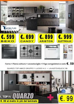 Cucina classica bianca Net cucine lineare Bea in offerta