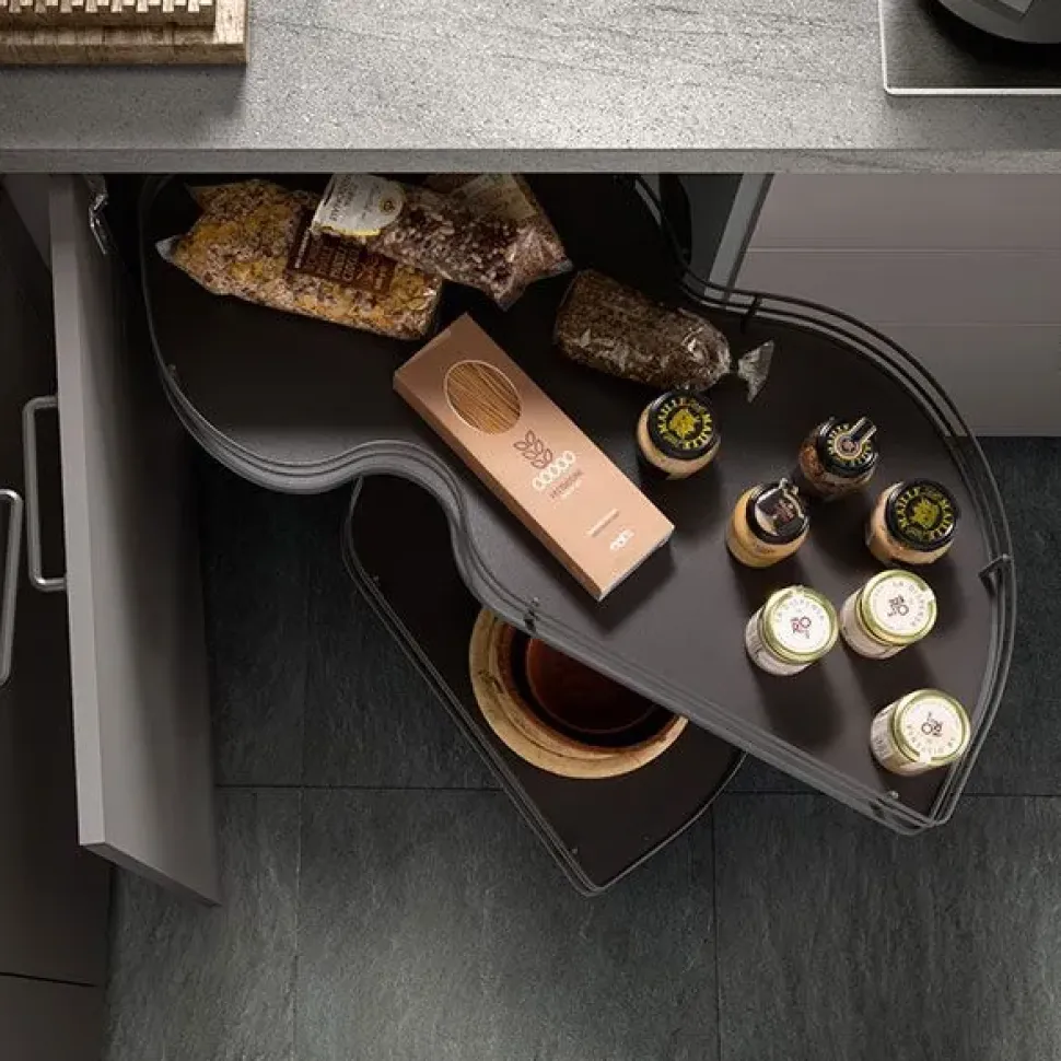 Cucina Collezione esclusiva moderna con penisola rovere moro in melaminico Joy 3