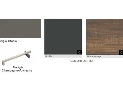 Cucina Colombini casa moderna con penisola grigio in laminato opaco Quadra