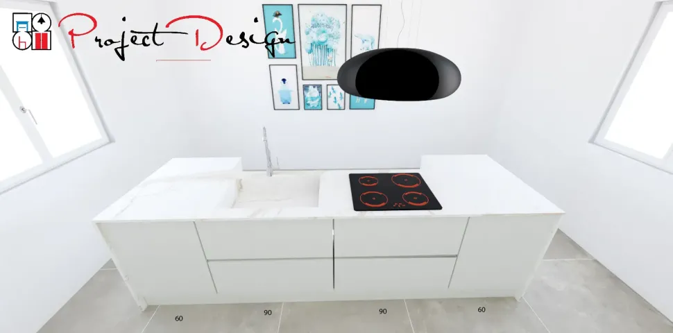 CUCINA con isola Astra Line SCONTATA 51%