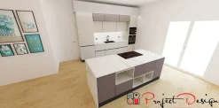 Cucina con isola design tortora Astra Sp22 a soli 6250 Euro