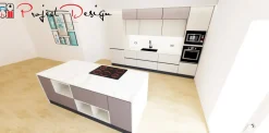 Cucina con isola design tortora Astra Sp22 a soli 6250 Euro