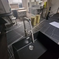 CUCINA con isola Essebi Seta bianca SCONTATA 39%