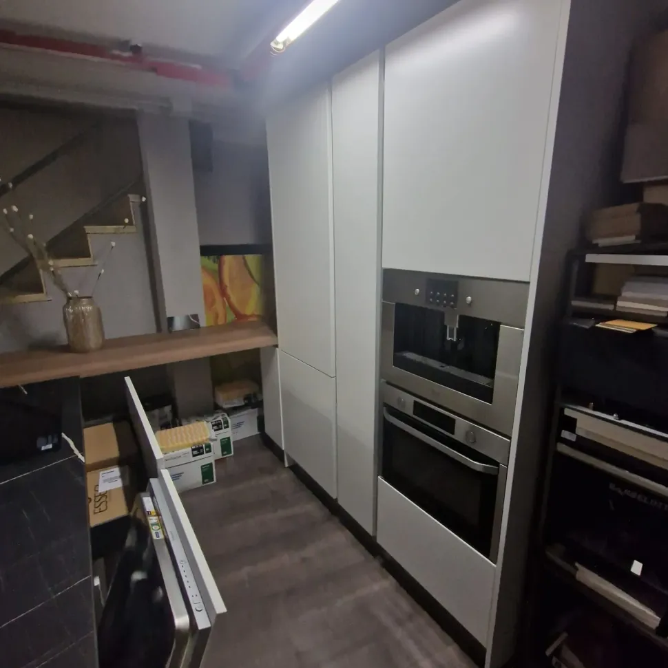 CUCINA con isola Essebi Seta bianca SCONTATA 39%