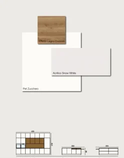 Cucina con isola in laccata opaco bianca J22 a prezzo ribassato