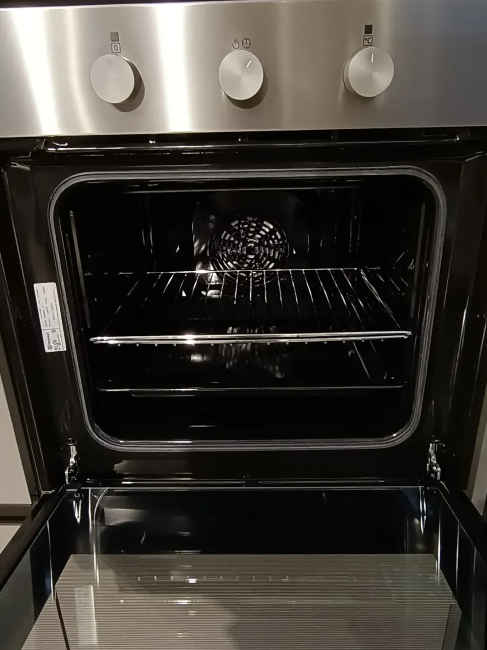 Cucina con isola in laminato materico grigia Kali a prezzo ribassato