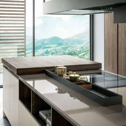 Cucina con isola in laminato opaco a prezzo ribassato 39%
