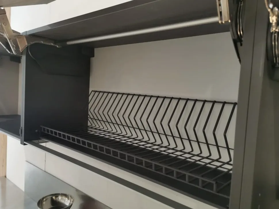 Cucina con isola in laminato materico altri colori Arrex a prezzo ribassato