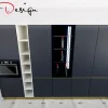 Cucina con isola in laminato opaco antracite Kali a prezzo ribassato