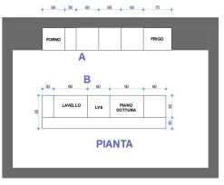 Cucina con isola in laminato opaco antracite Kali a prezzo ribassato