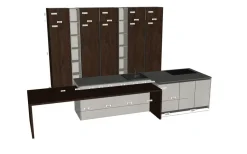 Cucina con isola in melaminico a prezzo ribassato 30%