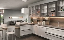 Cucina con penisola design bianca Essebi Jazz a soli 14597 Euro