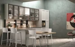 Cucina con penisola design bianca Essebi Jazz a soli 14597 Euro