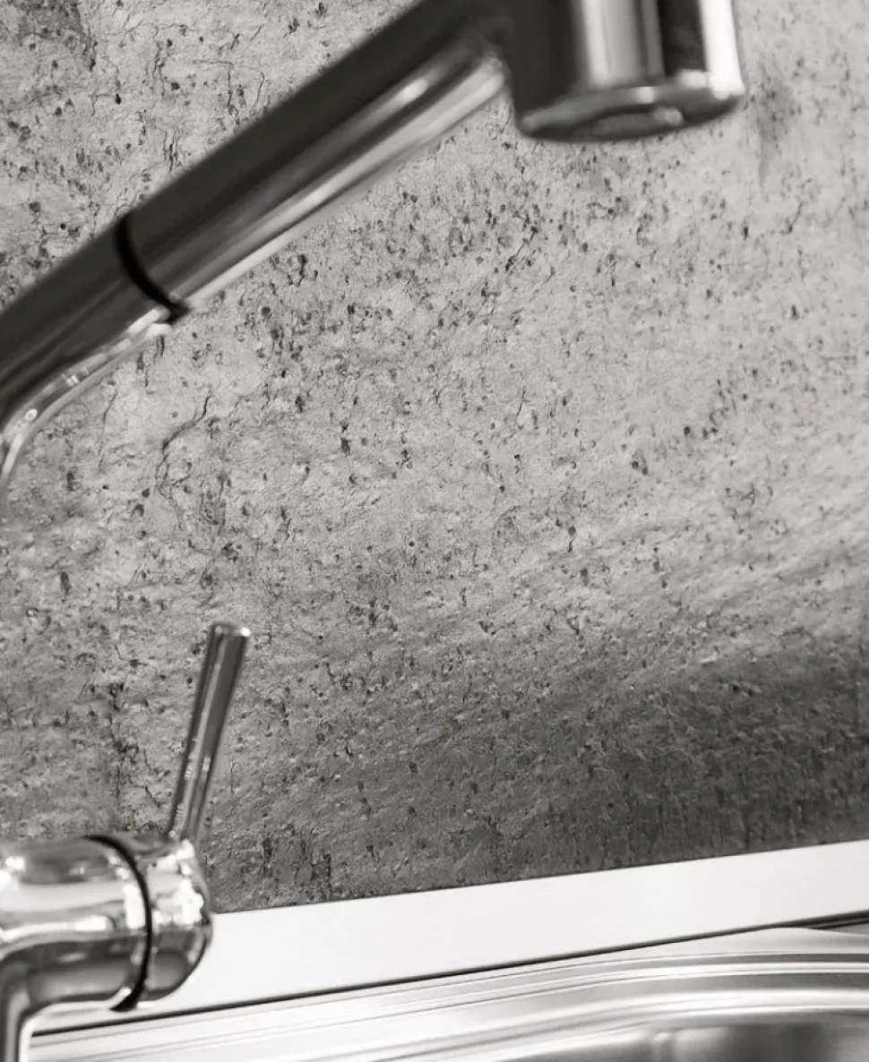 Cucina con penisola in laminato materico altri colori Hansel a prezzo scontato