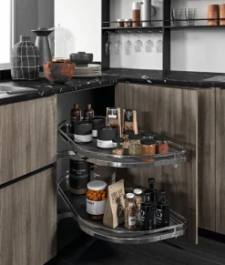 Cucina con penisola in laminato materico a prezzo ribassato 35%