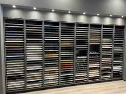 Cucina con penisola in laminato materico tortora Cucina febal casa a prezzo ribassato