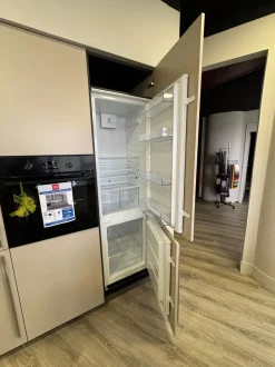 Cucina con penisola in laminato materico tortora Cucina febal casa a prezzo ribassato