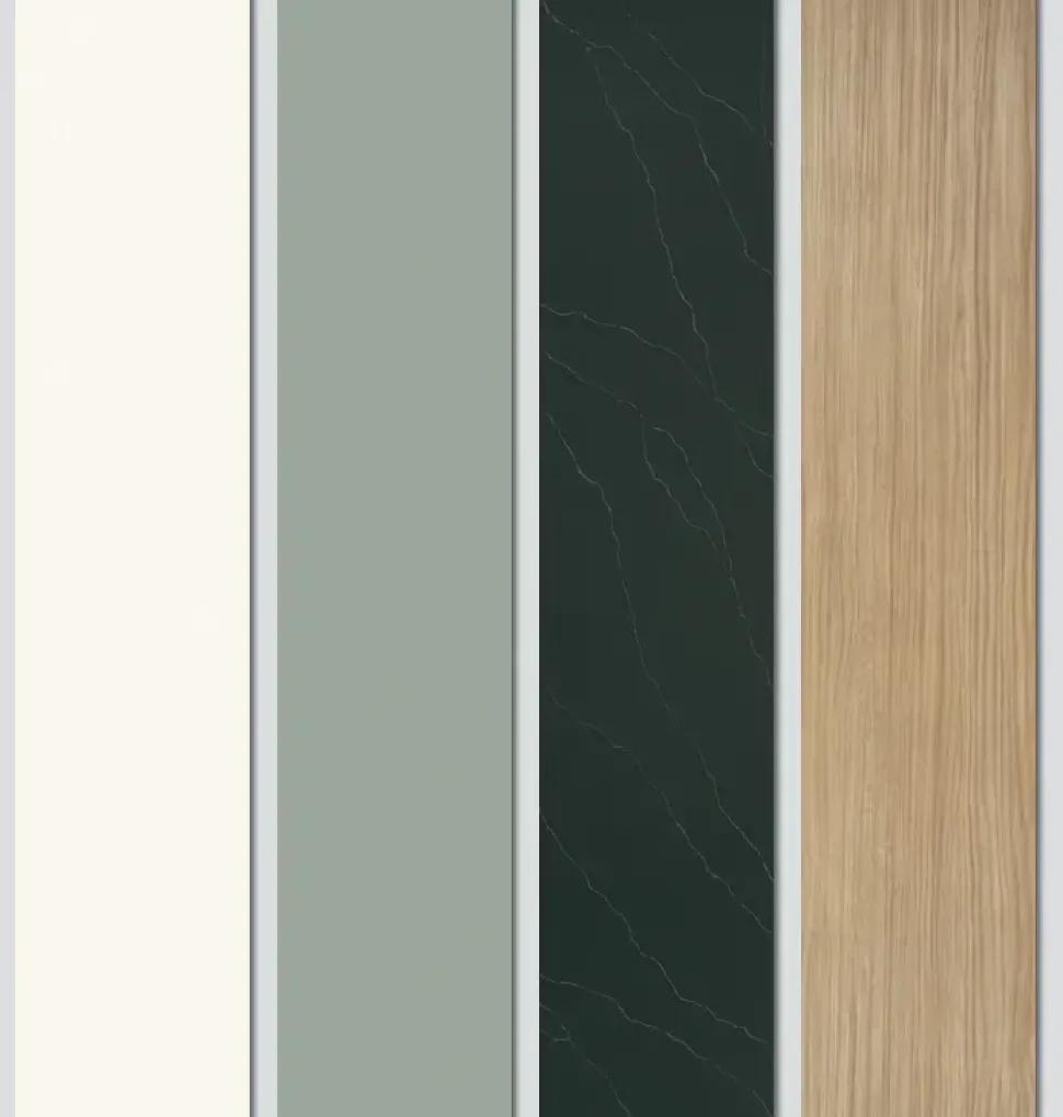 Cucina con penisola in laminato opaco altri colori Easy a prezzo ribassato