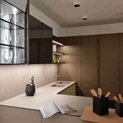 Cucina con penisola in laminato opaco a prezzo scontato 59%