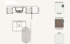 Cucina con penisola in laminato opaco a prezzo scontato 30%
