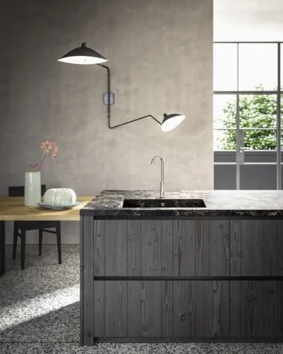 Cucina con penisola in legno modello Cucina industrial style maestrale m05 ad un prezzo riservato