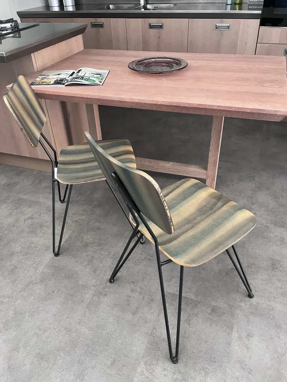 Cucina con penisola in legno a prezzo scontato 45%