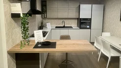 Cucina con penisola moderna grigio Net cucine Delizia
