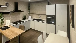 Cucina con penisola moderna grigio Net cucine Delizia