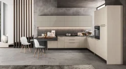 Cucina con penisola moderna rovere chiaro Arredo3 Round 3 a soli 10517 Euro