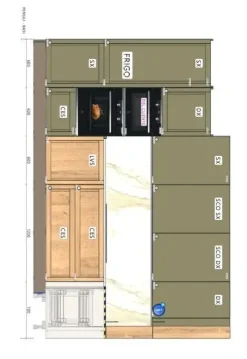 Cucina country con penisola Milano Veneta cucine a prezzo scontato