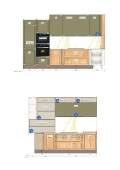 Cucina country con penisola Milano Veneta cucine a prezzo scontato