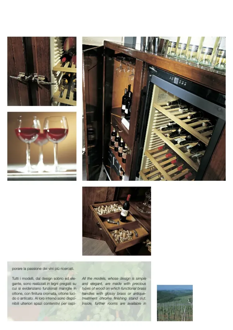 Cucina country noce Parlani lineare Cantina montepulciano