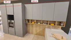 Cucina Cucina time grigio con penisola Gentili group con un ribasso imperdibile